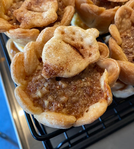 Southern Pecan Pie: 3" Tiny Pies (4 Pies)(Contains Nuts)