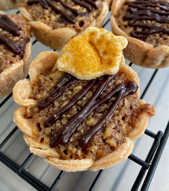 Chocolate Pecan Pie: 3" Tiny Pies (4 Pies) (Contains Nuts)