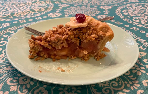 9" Pear Cranberry Pie With Oatmeal Streusel