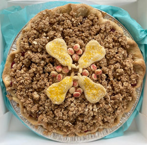 9" Pear Cranberry Pie With Oatmeal Streusel